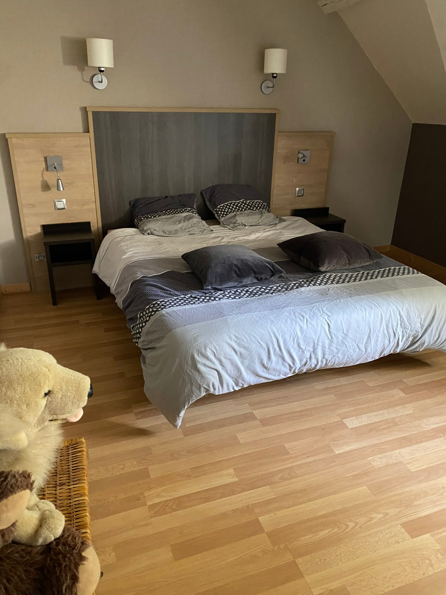 Chambre meublée à l'ancienne avec lit double — vue 5
